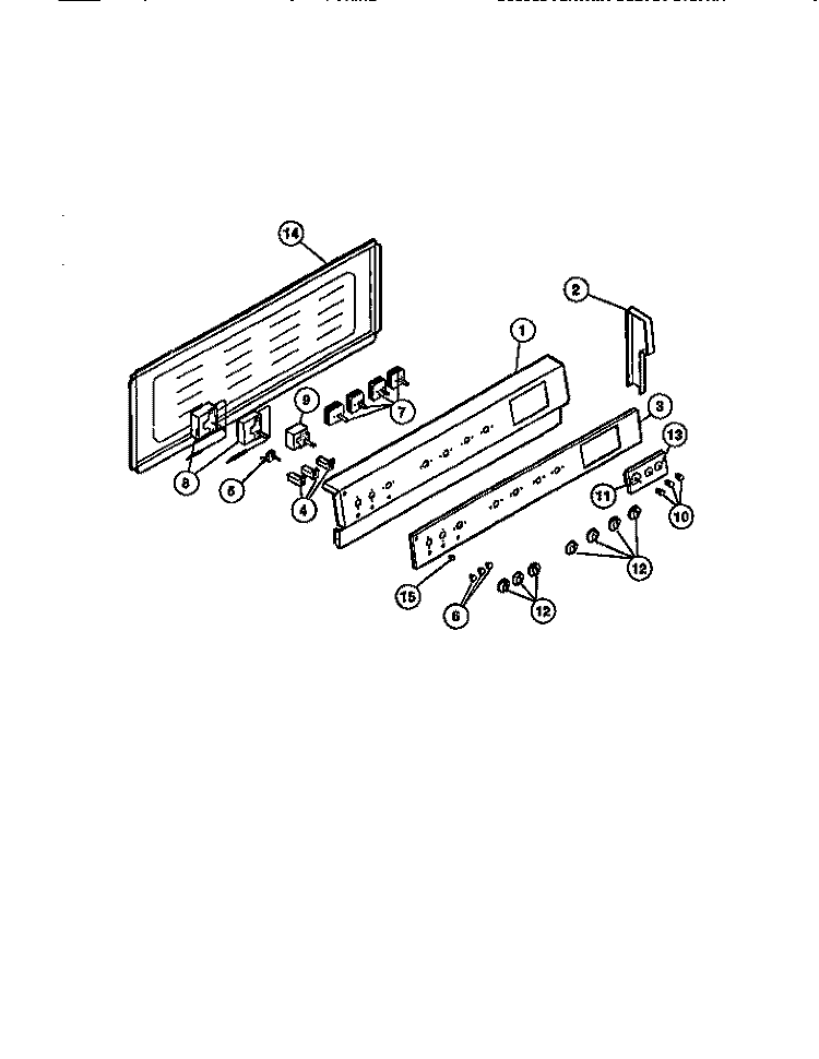 CONTROL PANEL, COOK - MASTER, SWITCHE Diagram and Parts List for REG46CH2  Frigidaire Range