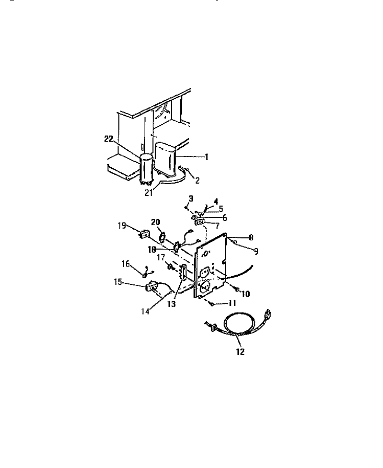 CONTROLS, CAPACITORS (`B` CABINET M Diagram and Parts List for A4LCC2  Frigidaire Air Conditioner