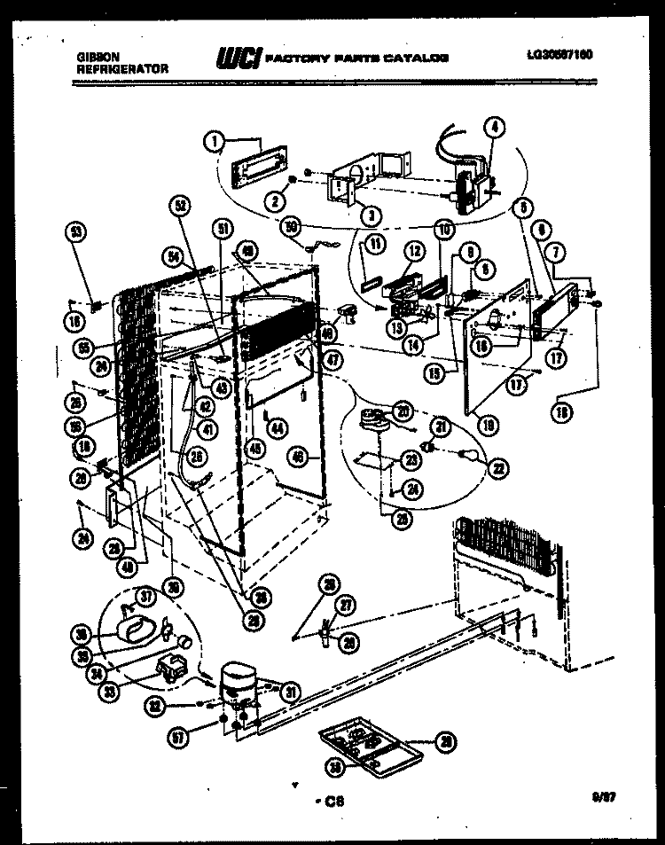 SYSTEM AND AUTOMATIC DEFROST PARTS Diagram and Parts List for RD11F2WRJE  Gibson Refrigerator