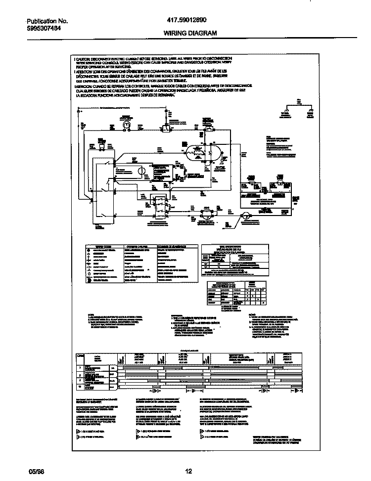 WIRING DIAGRAM Diagram and Parts List for 41759012890  Kenmore Dryer