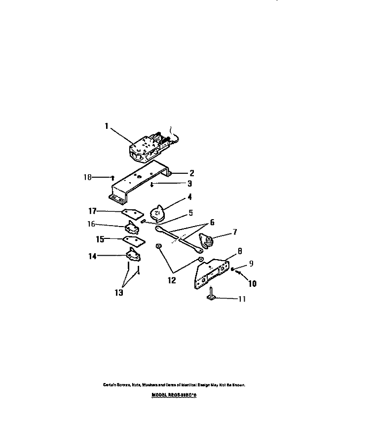 DOOR LATCH ASSEMBLY Diagram and Parts List for REGS36BCH0  Frigidaire Wall Oven