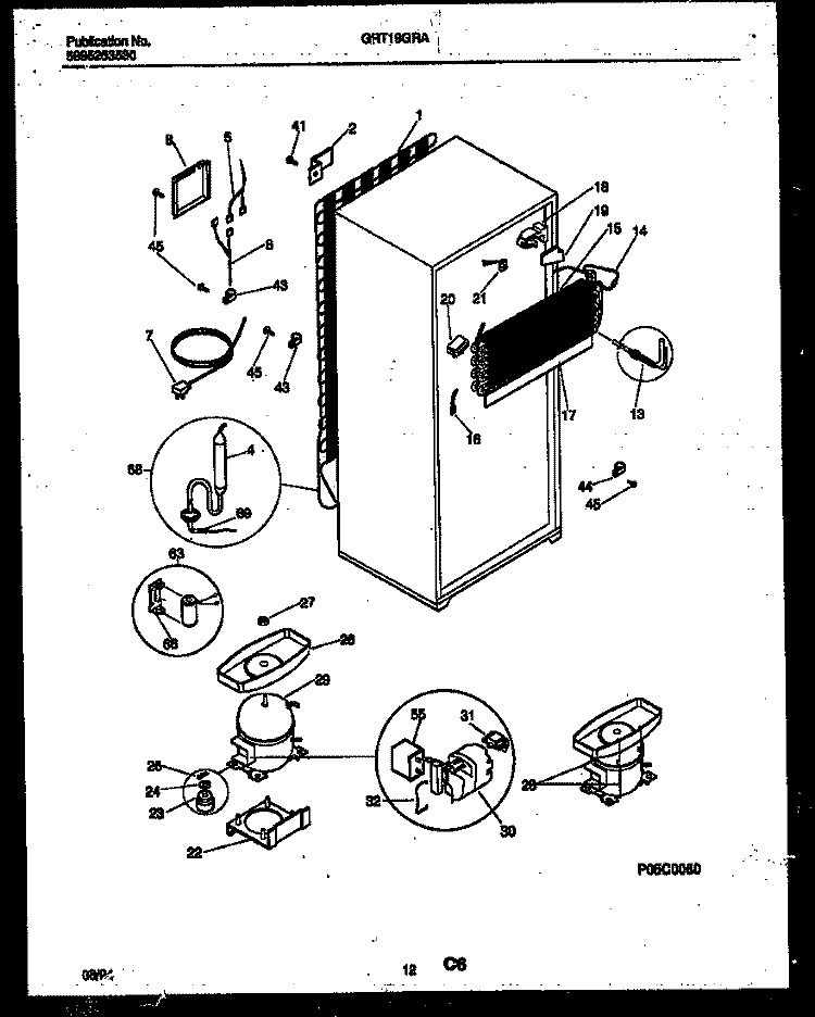 SYSTEM AND AUTOMATIC DEFROST PARTS Diagram and Parts List for GRT19GRAD1  Gibson Refrigerator