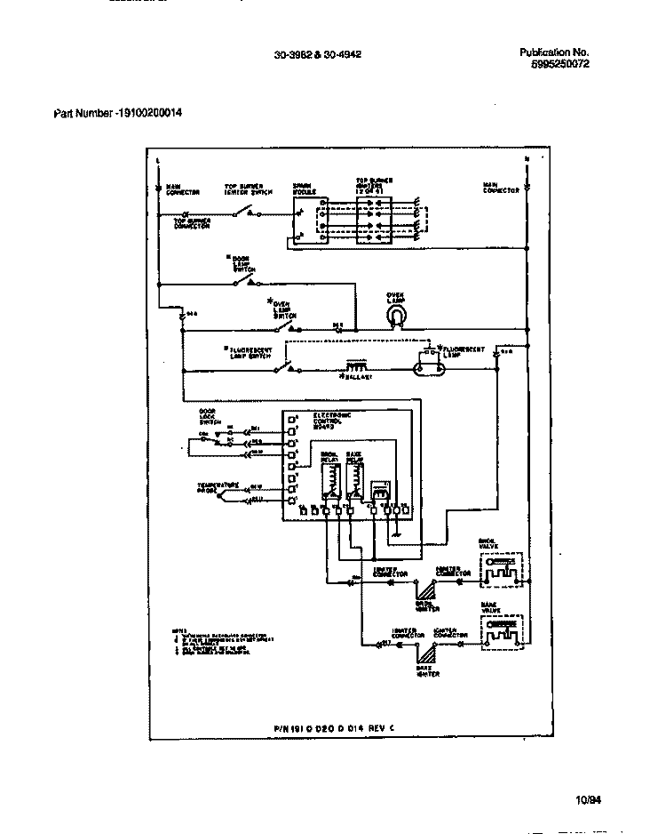 WIRING DIAGRAM Diagram and Parts List for 30-3982-23-03  Tappan Range