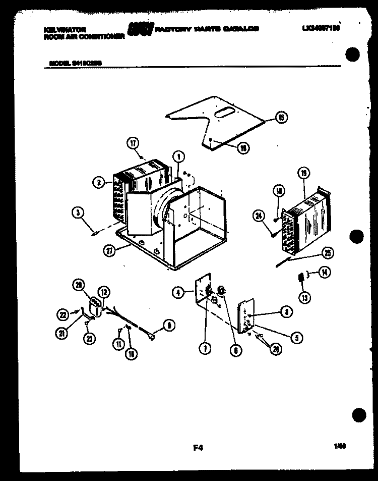 UNIT PARTS Diagram and Parts List for S418C2SB  Kelvinator Air Conditioner