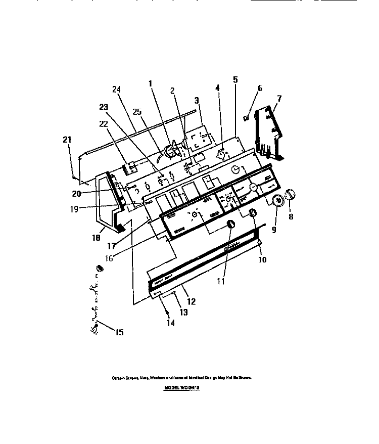 CONSOLE Diagram and Parts List for WC2ML2  Frigidaire Washer