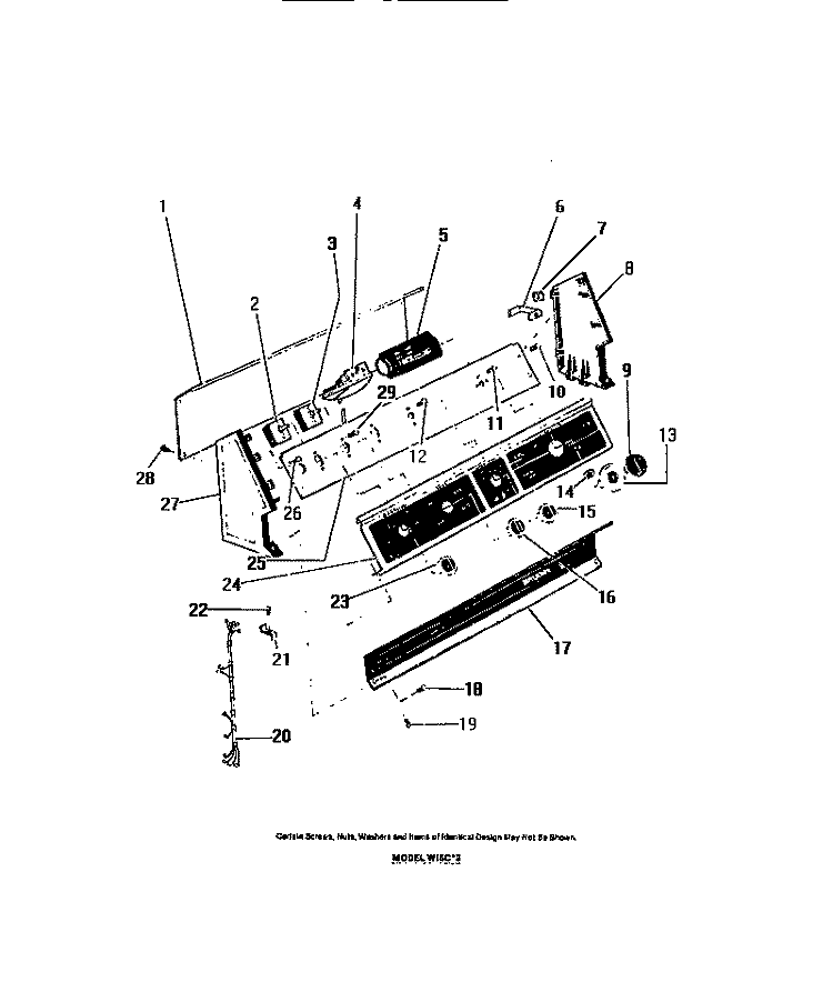 CONSOLE Diagram and Parts List for WISCL3  Frigidaire Washer