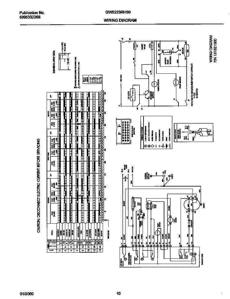 131821500 WIRING DIAGRAM Diagram and Parts List for GWS223RHS0  Gibson Washer