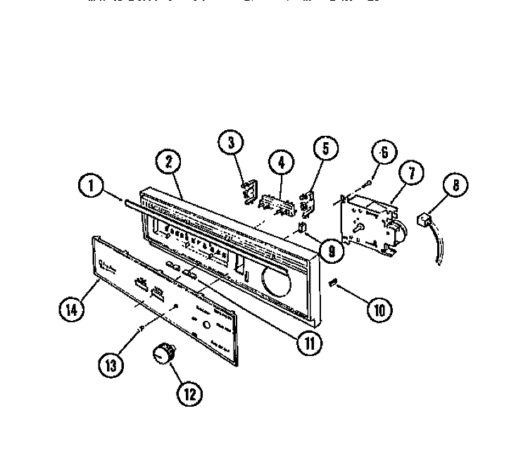 CONSOLE & PARTS Diagram and Parts List for DW4500FW1  Frigidaire Dishwasher