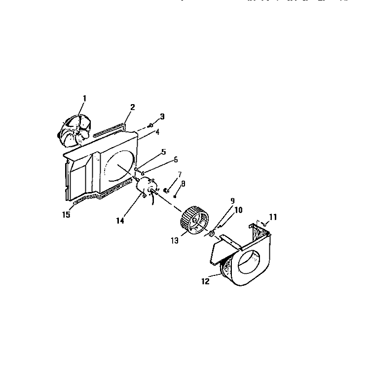 SHROUD, BLOWER MOTOR (`CC` CABINET Diagram and Parts List for A13MUD2  Frigidaire Air Conditioner
