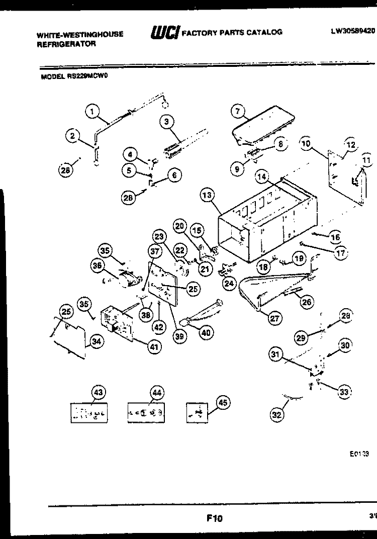 ICE MAKER AND INSTALLATION PARTS Diagram and Parts List for RS229MCD0  Frigidaire Refrigerator