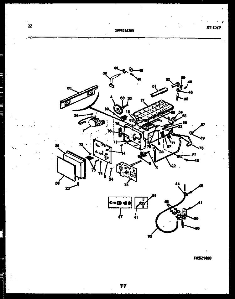 ICE MAKER AND INSTALLATION PARTS Diagram and Parts List for RS249MCD2  Frigidaire Refrigerator