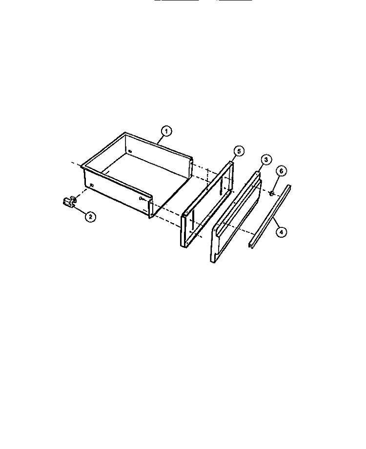 UTILITY DRAWER Diagram and Parts List for CGC4S8DXE  Gibson Range
