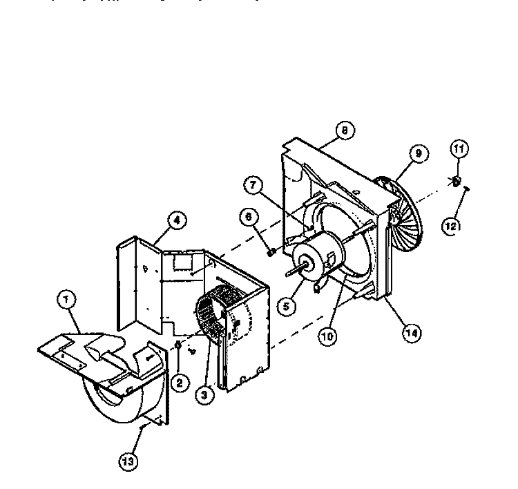 AIR HANDLING PARTS Diagram and Parts List for FAC079P7B2  Frigidaire Air Conditioner