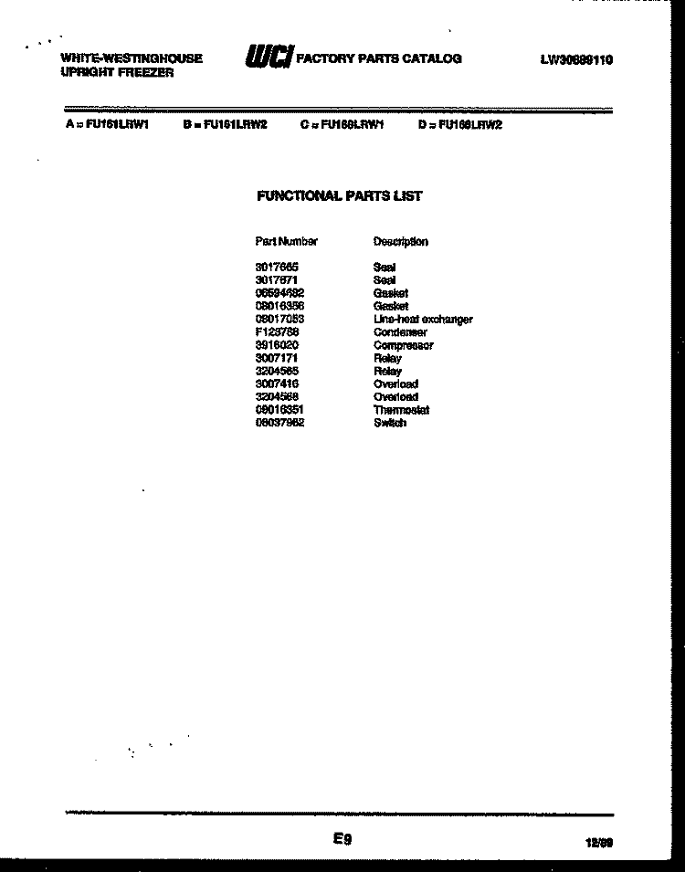 SYSTEM AND AUTOMATIC DEFROST PARTS Diagram and Parts List for RT174LCD0  Frigidaire Refrigerator