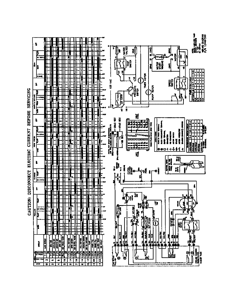WIRING DIAGRAM Diagram and Parts List for F21C645CS1  Frigidaire Washer