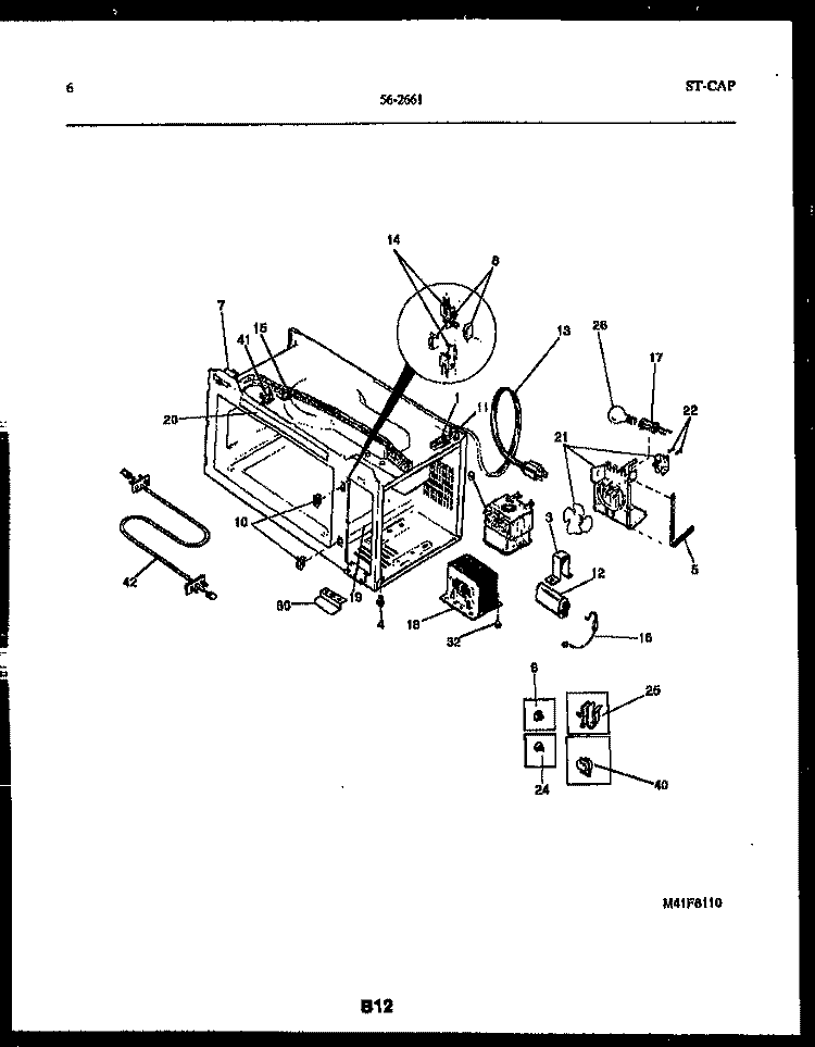FUNCTIONAL PARTS Diagram and Parts List for 56-2661-10-03  Tappan Microwave
