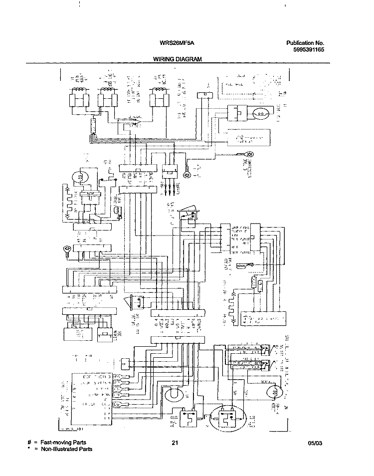 WIRING DIAGRAM Diagram and Parts List for WRS26MF5AQ5  Westinghouse Refrigerator