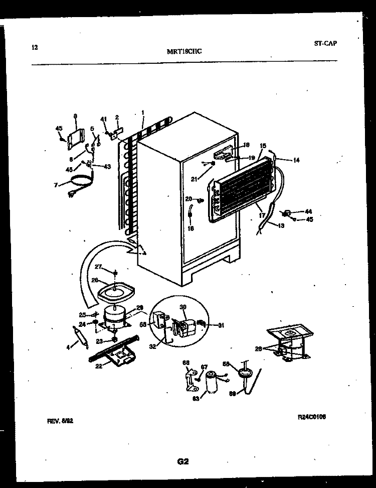 SYSTEM AND AUTOMATIC DEFROST PARTS Diagram and Parts List for MRT18CHCZ0  Frigidaire Refrigerator