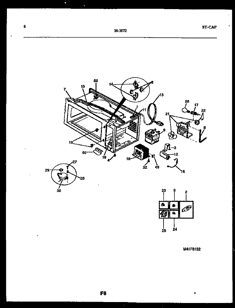 FUNCTIONAL PARTS Diagram and Parts List for 56-3872-10-02  Tappan Microwave
