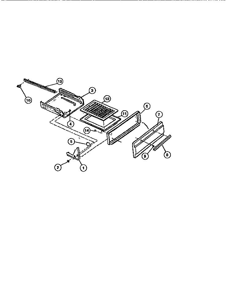 BROILER INCL. DOOR Diagram and Parts List for 32-2637-00-01  Tappan Range