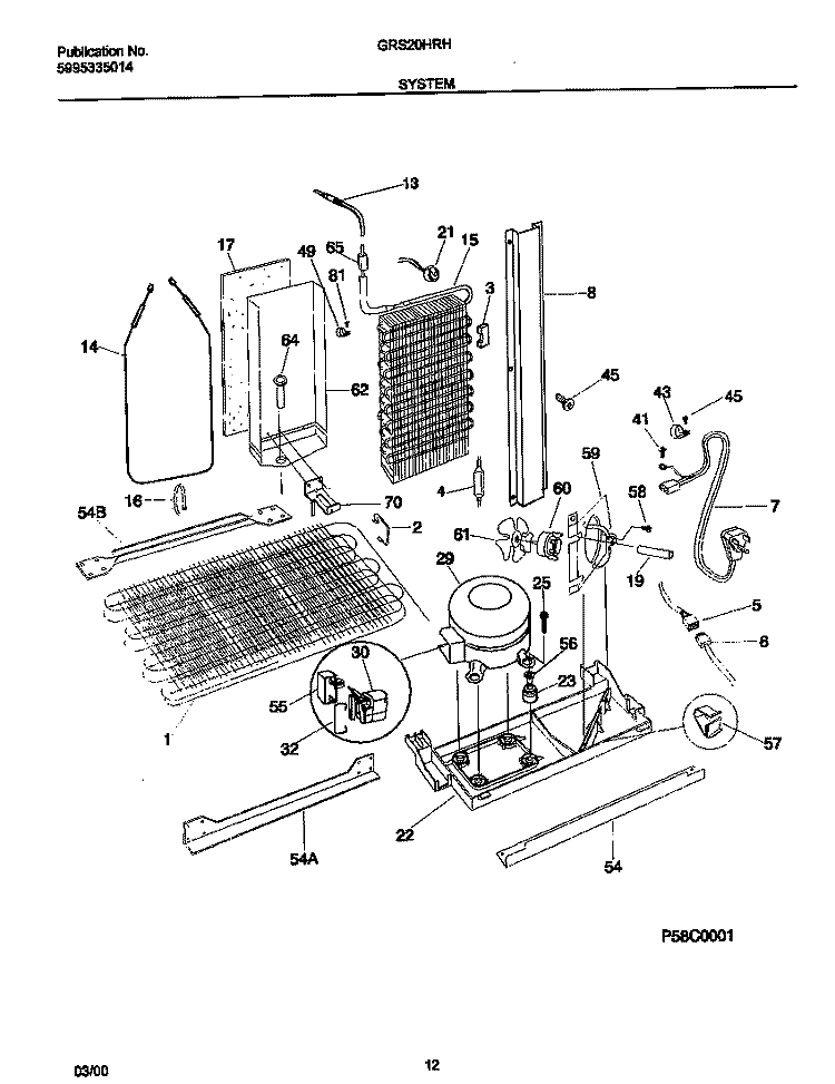 SYSTEM Diagram and Parts List for GRS20HRHD2  Gibson Refrigerator