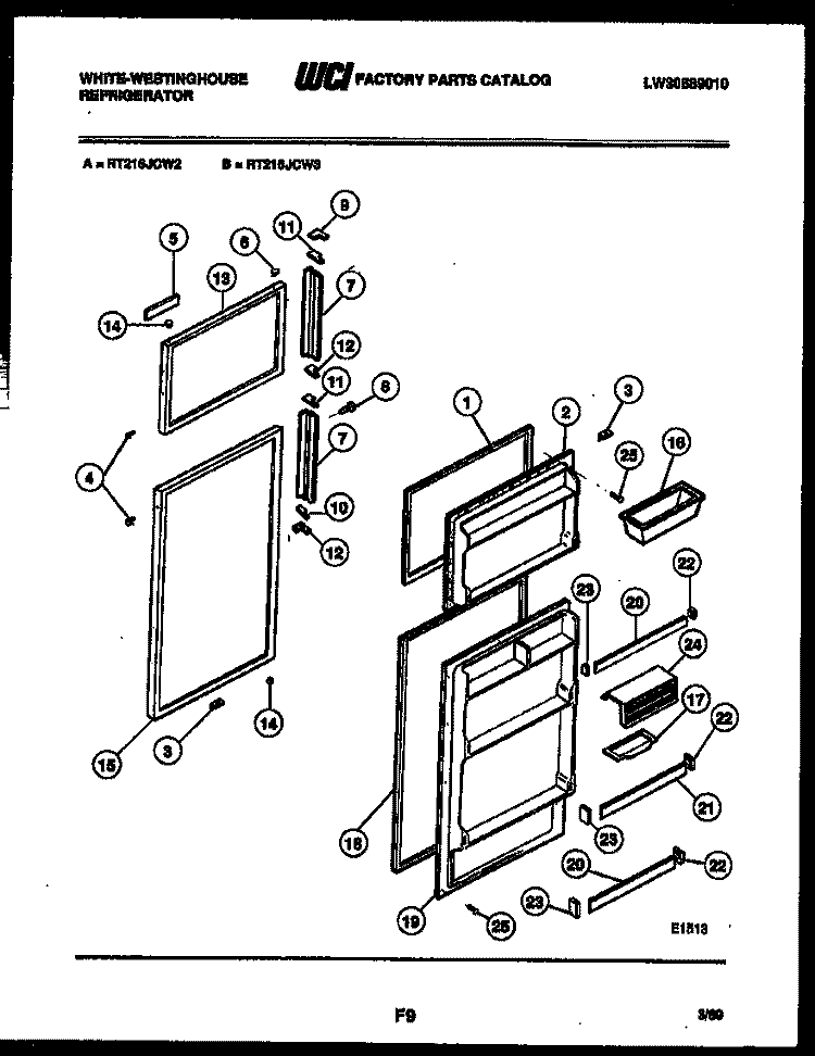 BACKGUARD Diagram and Parts List for PGF716HXD0  Frigidaire Range