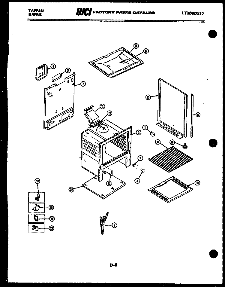 BODY PARTS Diagram and Parts List for 30-3648-66-01  Tappan Range