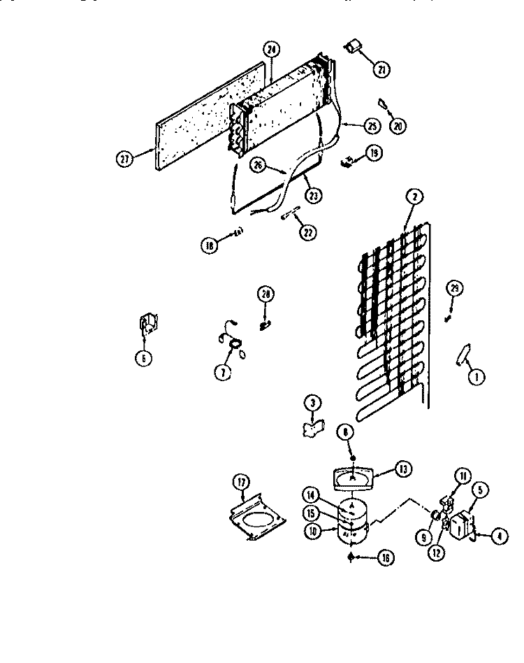 SYSTEM Diagram and Parts List for RT17F6WT3B  Gibson Refrigerator