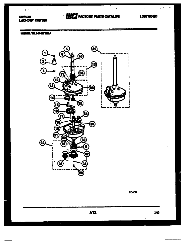 TRANSMISSION PARTS Diagram and Parts List for WL24F4WWMA  Gibson Washer