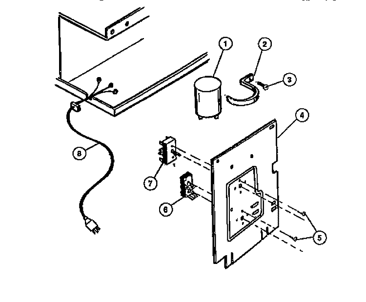 CONTROL Diagram and Parts List for A05LH5N1  Frigidaire Air Conditioner