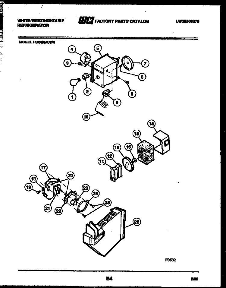 REFRIGERATOR CONTROL ASSEMBLY, DAMP Diagram and Parts List for RS249MCD0  Frigidaire Refrigerator