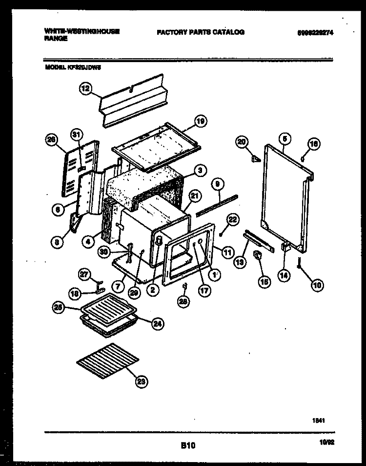 BODY PARTS Diagram and Parts List for KF320JDH5  Kelvinator Range