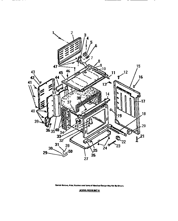 OVEN LINER, SIDE PANELS Diagram and Parts List for REGS36BCW2  Frigidaire Wall Oven