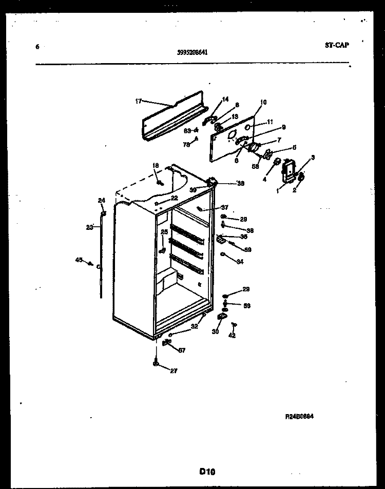 CABINET PARTS Diagram and Parts List for ATL/ATN130WK1  Frigidaire Refrigerator