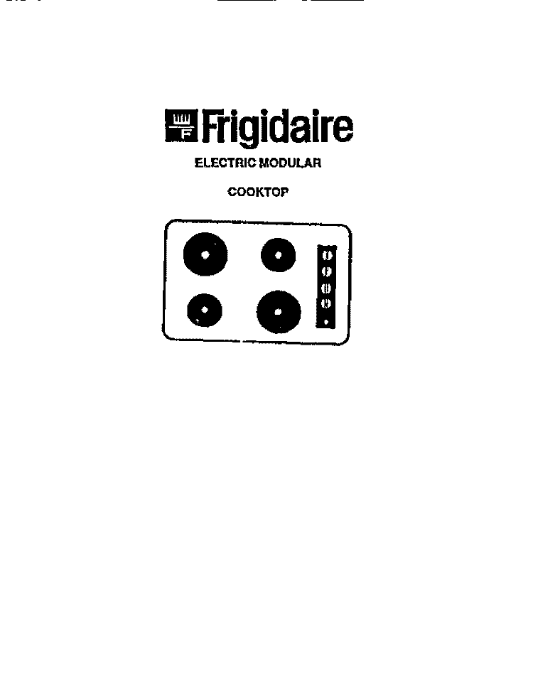 COVER Diagram and Parts List for RBD139NM0  Frigidaire Cooktop