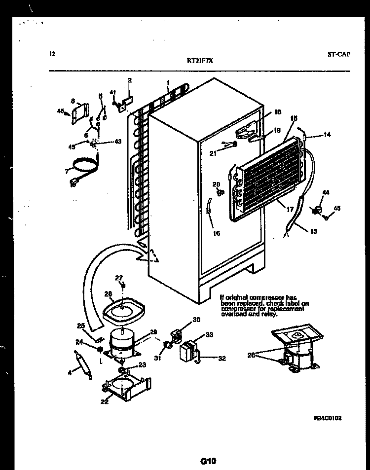 SYSTEM AND AUTOMATIC DEFROST PARTS Diagram and Parts List for RT21F7WX3A  Gibson Refrigerator