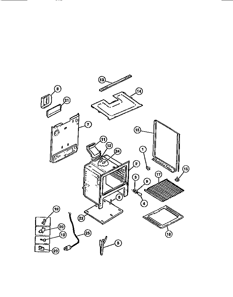 BODY Diagram and Parts List for CGC4C6DXE  Gibson Range