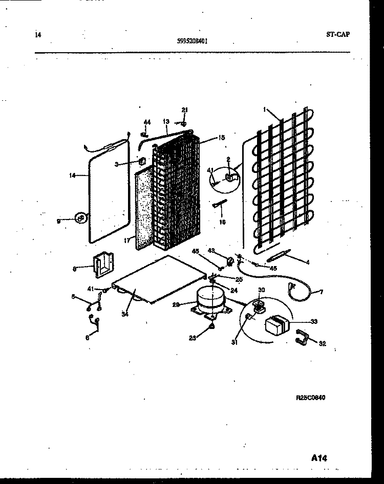 SYSTEM AND AUTOMATIC DEFROST PARTS Diagram and Parts List for RS192MCW1  Frigidaire Refrigerator