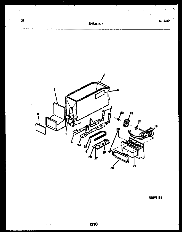 ICE DISPENSER Diagram and Parts List for RS22F9YX1A  Gibson Refrigerator