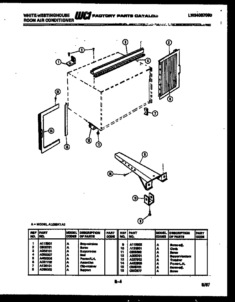 COVER Diagram and Parts List for GF970HXW2  Frigidaire Range