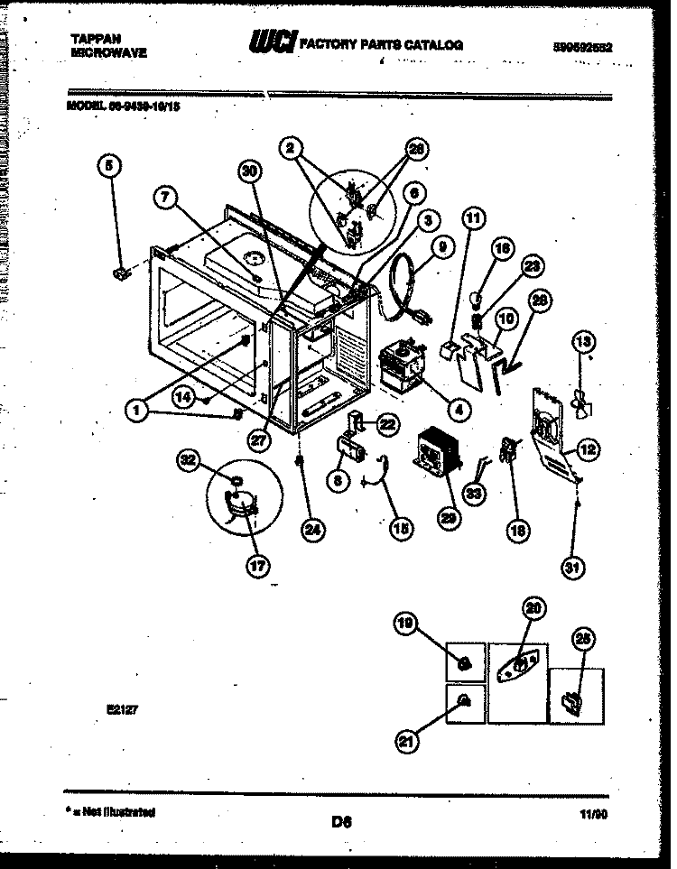 FUNCTIONAL PARTS Diagram and Parts List for 56-9439-10-15  Tappan Microwave
