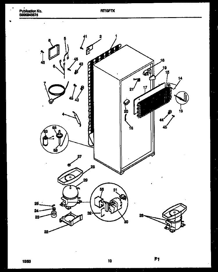 SYSTEM AND AUTOMATIC DEFROST PARTS Diagram and Parts List for RT19F7WX3D  Gibson Refrigerator