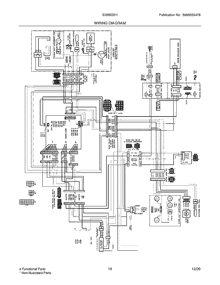 WIRING DIAGRAM Diagram and Parts List for EI28BS51IS0  Electrolux Refrigerator