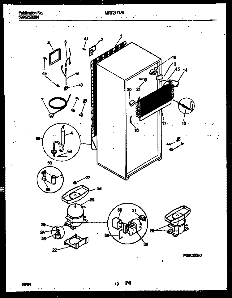 SYSTEM AND AUTOMATIC DEFROST PARTS Diagram and Parts List for MRT21TNBZ1  Uni Refrigerator