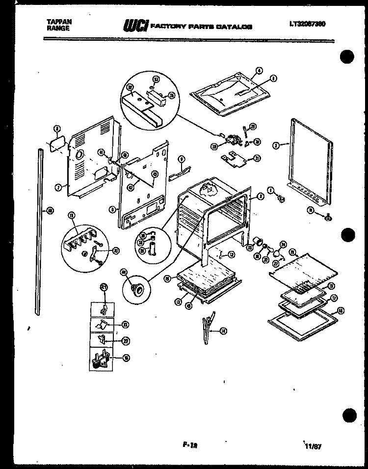 LOWER BODY PARTS Diagram and Parts List for 73-7857-66-01  Tappan Range