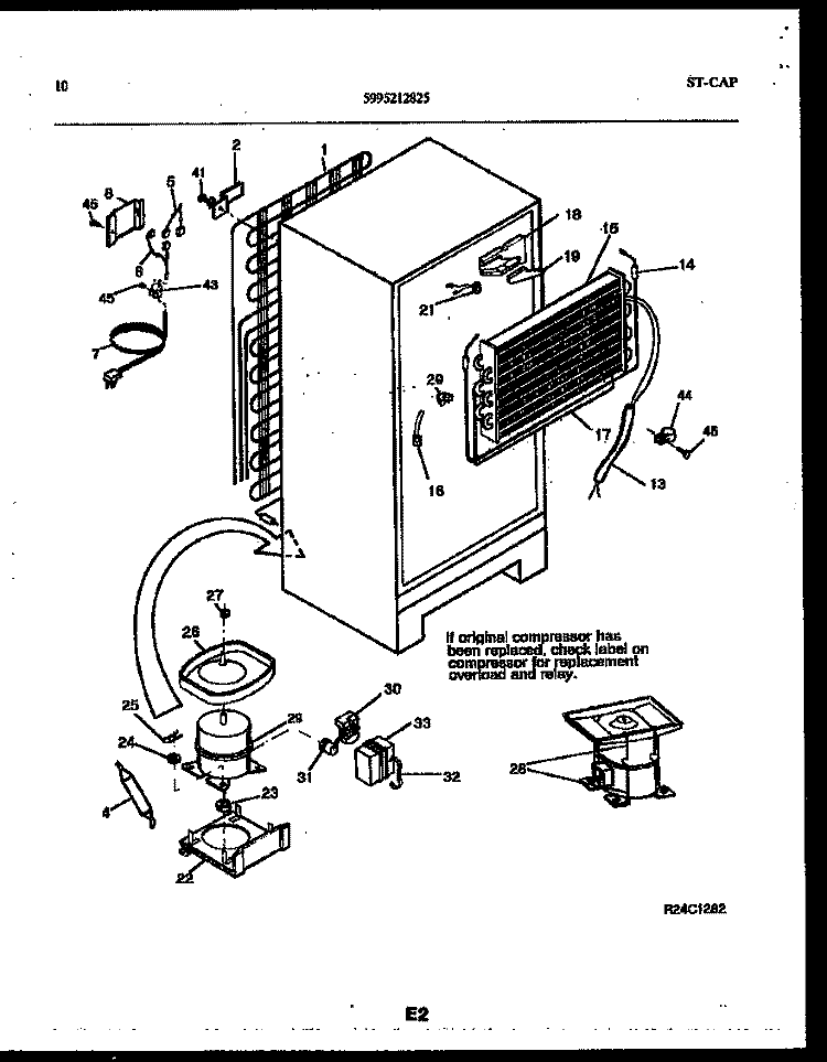 SYSTEM AND AUTOMATIC DEFROST PARTS Diagram and Parts List for RTG216NCD0  Frigidaire Refrigerator