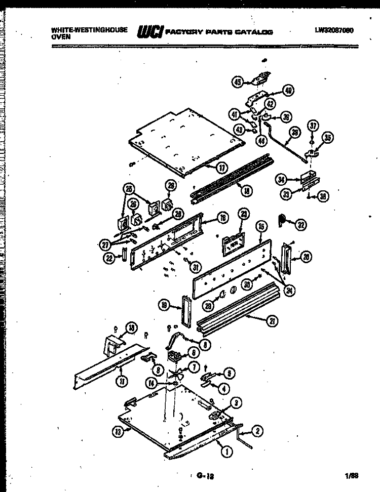 CONSOLE AND CONTROL PARTS Diagram and Parts List for KB883GDM3  Frigidaire Wall Oven