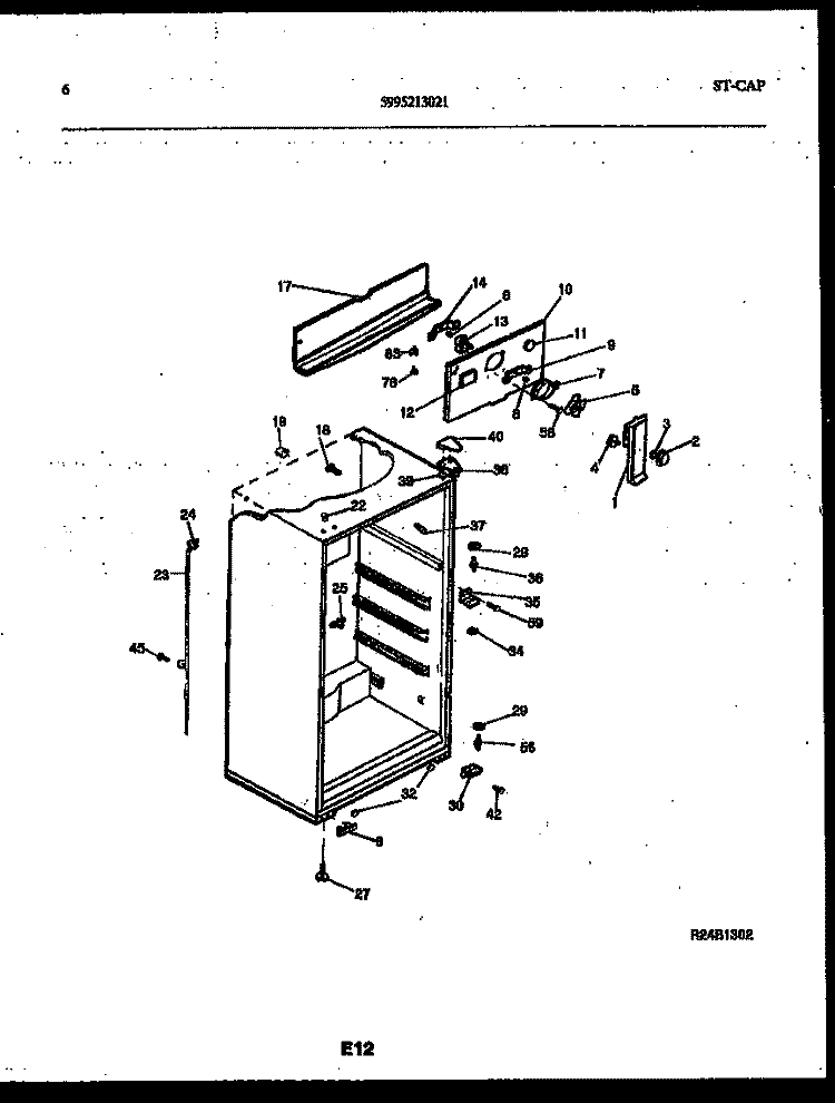 CABINET PARTS Diagram and Parts List for ATG180VNCD0  Frigidaire Refrigerator