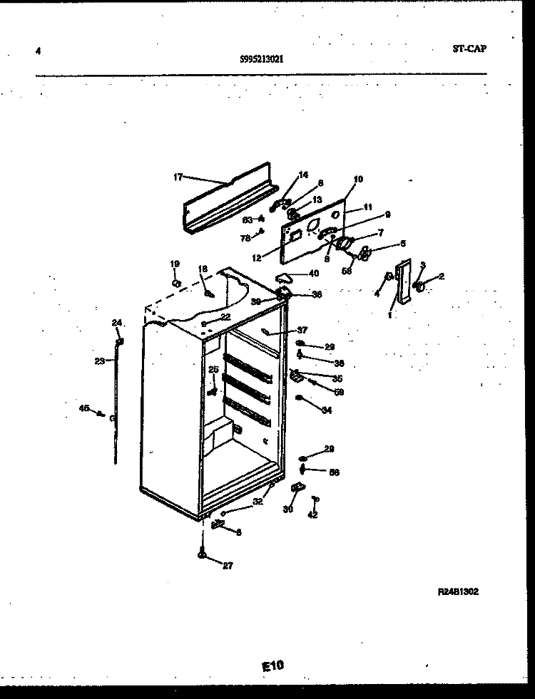 CABINET PARTS Diagram and Parts List for ATG180VNCD0  Frigidaire Refrigerator