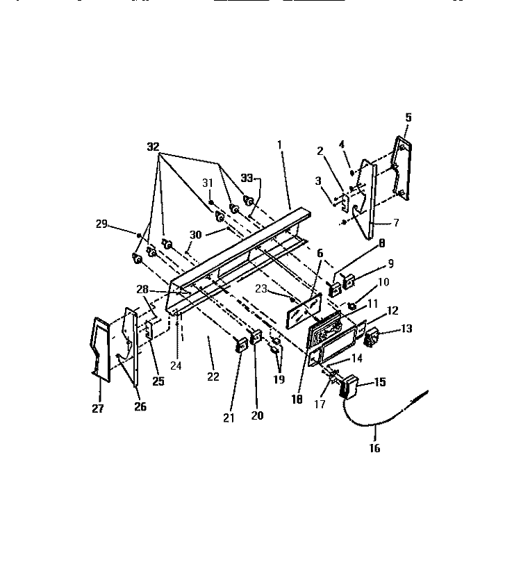 BACKGUARD Diagram and Parts List for KF440GDW0  Frigidaire Range